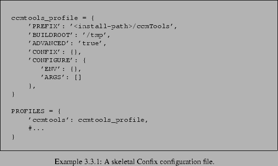 \begin{Example}
% latex2html id marker 299\begin{lrbox}{\fmbox}\begin{minipage...
...box{\usebox{\fmbox}}\caption{A skeletal Confix configuration file.}\end{Example}